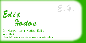 edit hodos business card